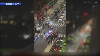 Several Philadelphia police officers injured while breaking up large crowd