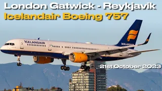 London Gatwick - Reykjavik (Keflavik) || Icelandair Boeing 757 || FI471 || Trip Report