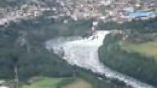 Flight over the Rhein Falls, Switzerland