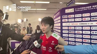 China's Chen Yufei after beating Indonesia's Gregoria Mariska Tunjung 21-7, 21-16｜Uber Cup｜陈雨菲