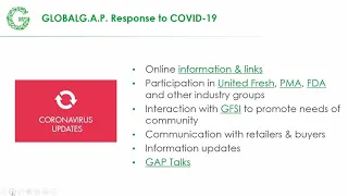 GLOBALG.A.P. Certification in the Times of COVID-19