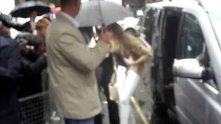 Cameron Diaz arriving at Radio 1 Studios in London refuses to sign autographs on 16th June 2011!