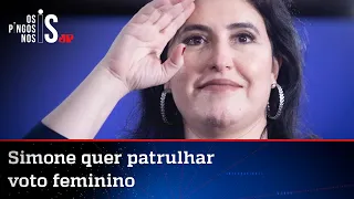 Simone Tebet diz que "mulher vota em mulher" e critica privatização da Petrobras