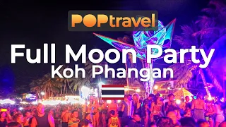 Walking on HAAD RIN BEACH / Koh Phangan (Thailand) 🇹🇭- Full Moon Party - 4K (UHD)