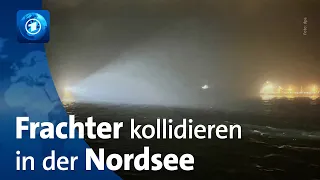 Frachter-Kollision in der Nordsee: Ein Toter, Suche nach Vermissten