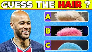 Guess HAIR + VOICE Of Football Player 🧑‍🦲 CR7 Song, Messi, Neymar, Mbappe Song (with music🎵)