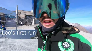Ski lesson for Lee, alpine ski school Zermatt