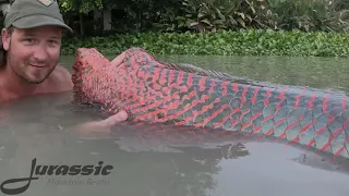 Ralf lands his first ever arapaima at Jurassic, Thailand