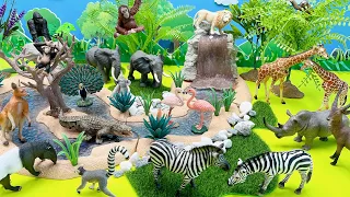 DIY Mini Wildlife Animals - Safari Diorama For Animal Figure 야생 동물 장난감으로 영어 배우기