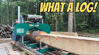 Milling long logs on a short mill