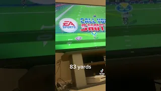 Jersey number =how far the touchdown is insane challenge