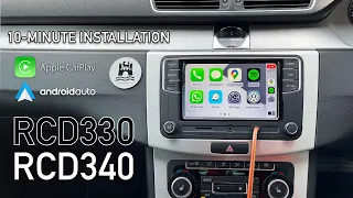 10-minute Passat B6/B7 headunit installation! OEM software with CarPlay