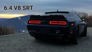 2016 Dodge Challenger SRT 6.4 V8 mid mufflers delete drive sound!