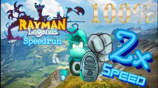 Rayman Legends Speedrun (100%) But it's 2X SPEED