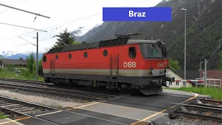 Arlbergbahn Braz: Sehr kurze Öffnungszeit des BÜ Rh1144 Alpenstaubsauger wartet Railjet➡️Wien ab