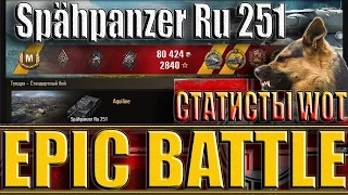 Spähpanzer Ru 251 КАК ИГРАЮТ СТАТИСТЫ. Тундра - эпичный бой РУ 251 World of Tanks.