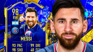 THE GOAT! 🐐 98 TOTY Messi Player Review - FIFA 23 Ultimate Team