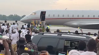 The Arrival of his Royal Majesty Otumfuo Osei Tutu II from The United Kingdom at Kumasi Airport.