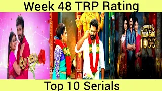 Top 10 Serials TRP ratings|Week 48 TRP Rating|Suntv, Vijaytv,Zeetamil Serials Rating|Simply Cine