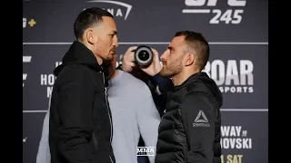 UFC 245: Max Holloway vs. Alexander Volkanovski Media Day Staredown - MMA Fighting