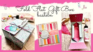 ☀️💞 Flach zusammenfaltbare Geschenkbox basteln I in cm I  Fold Flat Gift Box I DIY ☀️💞