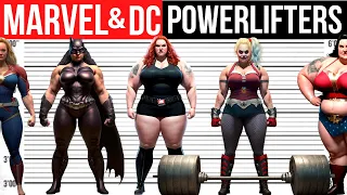 Marvel's Female Characters as Powerlifters | Captain Marvel, Scarlet Witch, Harley Quinn