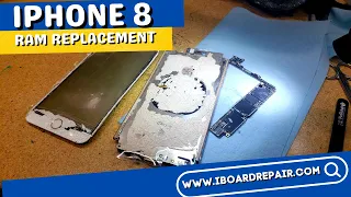 How to replace iPhone 8 RAM - Shorted SDRAM Data Recovery Repair (part 3)