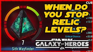 Which Relic Level Is Best?  1, 3, 5, 7, 8, 9?  When Should You Stop Relic'ing a Character?  SWGOH