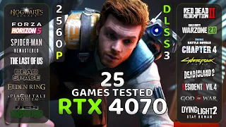 RTX 4070 Test In 4K With 25 Games 🔥 | Ray Tracing - DLSS 3