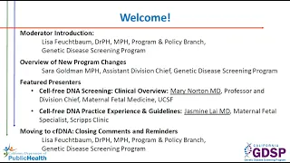 A Clinical Overview of cfDNA Screening: CA Prenatal Program Screening Webinar 1 (90 minutes)