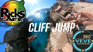 CLIFF DIVE in VR360 at Worlds Famous RICKS CAFE JAMAICA  [4k] [VR]