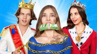 Poor Girl in a Royal Family | From Broke to Princess Makeover