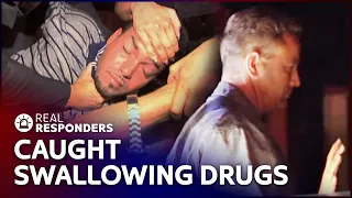 Suspicious Man Caught Swallowing Drugs In Front Of Officers | Cops | Real Responders