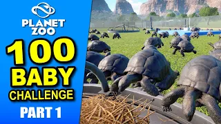 Can we beat 100 BABY CHALLENGE in Planet Zoo!? Ep 1