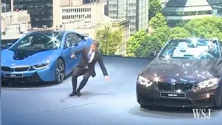 BMW CEO collapses on stage||horrible!