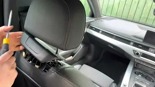 Audi 2016 headrest removal. Audi B9