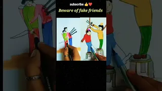 Beware of fake friends #shorts #youtubeshorts #animation #cartoon #drawing #viralvideo #art #artist