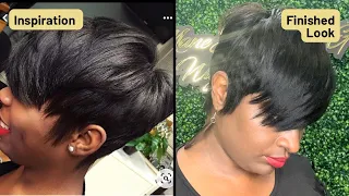 How To Make A Quick Weave Wig | Cut and Style | #manebosshair