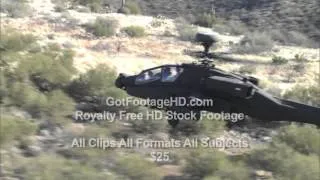US ARMY AH-64 Apache Helicopter Flies Fast and Low by GotFootageHD.com