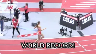 WORLD RECORD! Femke Bol Breaks 500m record in Boston.