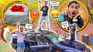 DESTROYING MY FRIEND CAR AND SURPRISING HIM WITH A NEW ONE!! **He Didn't Expect This**