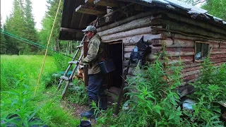 ЗАЕЗД В ТАЙГУ С НОЧЁВКОЙ / ЖИВЁМ В ИЗБУШКЕ У МАЛЕНЬКОЙ РЕЧКИ / СКОРОСОЛКА ИЗ ХАРИУСА ПО ЛЕСНОМУ.