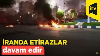 İranda etirazlar davam edir -  Cavanrud şəhərindən görüntülər