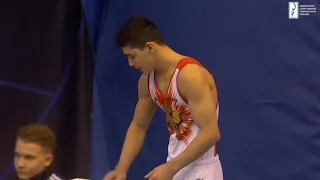 Гимнаст из Королёва Мухаммаджон Якубов выиграл серебро и бронзу на чемпионате России. Опорный прыжок