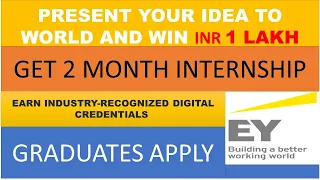 Internship for Graduates| Graduate scholarship |Participate and win Rs1 lakh and 2 month internship