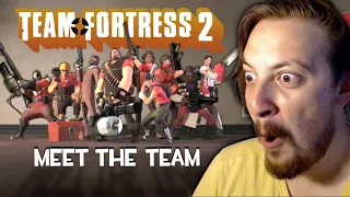 Team Fortress 2 - Meet The Team (REACTION!) | THIS GAME IS INSANE!