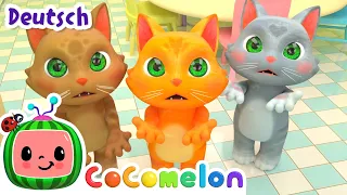 Drei Kaetzchen | CoComelon - JJ's Animal Time Deutsch | Cartoons und Kinderlieder