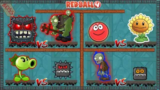 Boss vs Red Ball 4 Zombies Boss Plant Boss