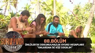 Ünlüler'de dokunulmazlık oyunu hesapları! "Onlardan iki kişi sokalım" | 88. Bölüm | Survivor 2018