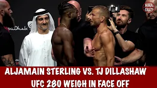 UFC 280 Aljamain Sterling vs  TJ Dillashaw Weigh in face off